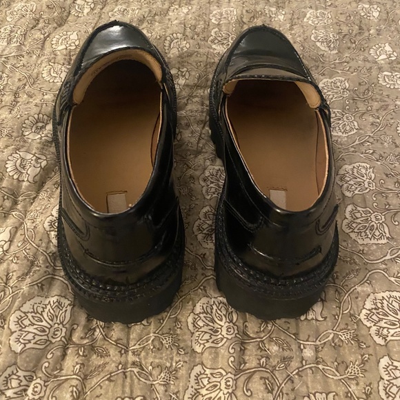 H&M Premium Selection Black Chunky Leather Loafers Womens Size 9 - Picture 4 of 7